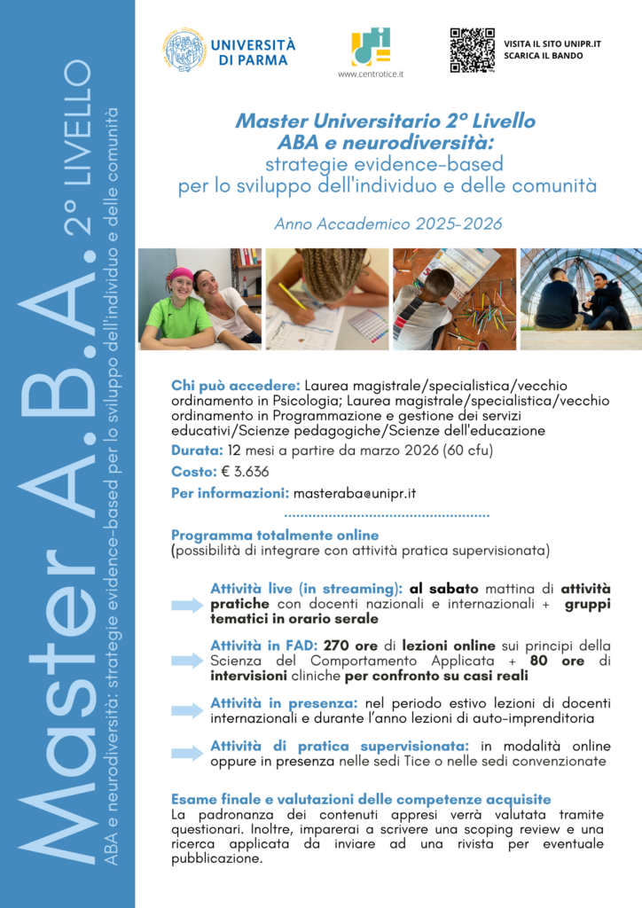 MASTER ABA <br>con l'Università degli Studi di Parma - Centro Tice